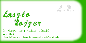 laszlo mojzer business card