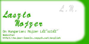 laszlo mojzer business card